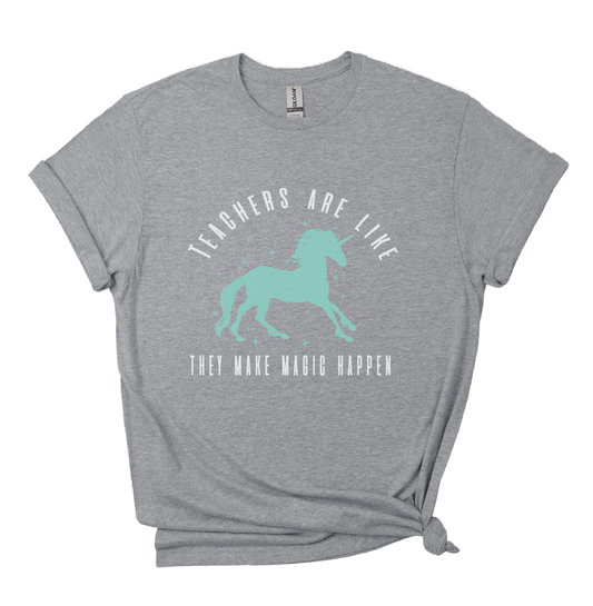 Teachers Are Like Unicorns – Heather Granite Gray Tee | Teacher Tee